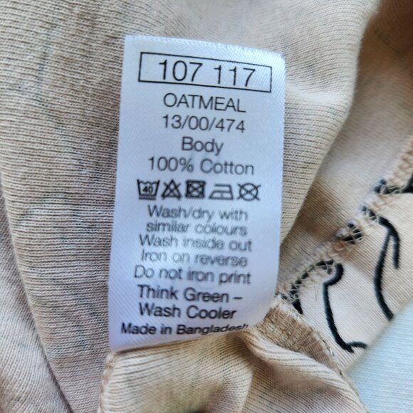 Kitty Cat Print Top Shirt Tan Black Whimsigoth Witchy Halloween Spirit Fairycore - Picture 11 of 15